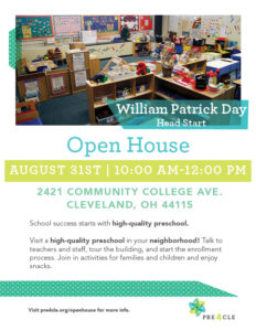 William Patrick Day Head Start Preschool Open House @ William Patrick Day Head Start | Cleveland | Ohio | United States