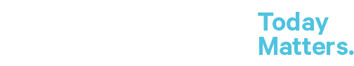 The image displays the text "Bruening" in large white letters and "Today Matters." in smaller light blue letters on a black background.