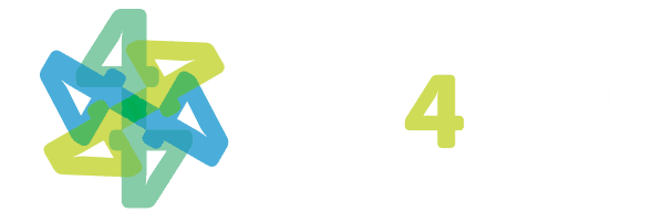 Logo with overlapping blue and green geometric shapes on the left and the text "PRE4CLE" with the number 4 in green on the right.